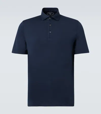 Fedeli Polohemd Aus Baumwolle In Blue