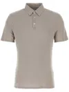 Fedeli Man Sand Polo Shirt In Organic Cotton In Grau