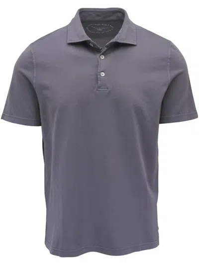 Fedeli Cotton Polo Shirt In Grey