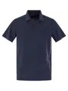 FEDELI FEDELI COTTON POLO SHIRT WITH OPEN COLLAR