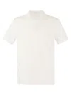 FEDELI FEDELI COTTON POLO SHIRT WITH OPEN COLLAR