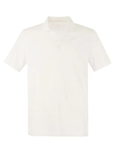 FEDELI FEDELI COTTON POLO SHIRT WITH OPEN COLLAR