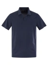 FEDELI COTTON POLO SHIRT WITH OPEN COLLAR