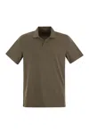 FEDELI FEDELI COTTON POLO SHIRT WITH OPEN COLLAR