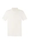 FEDELI FEDELI COTTON POLO SHIRT WITH OPEN COLLAR