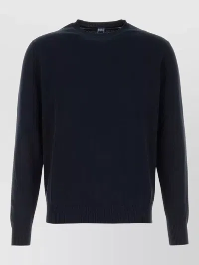 Fedeli Round-neck Sweater In Black