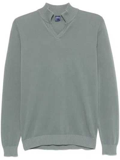 Fedeli Cotton Sweater In Green