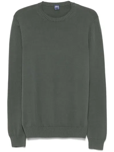 Fedeli Cotton Sweater In Green