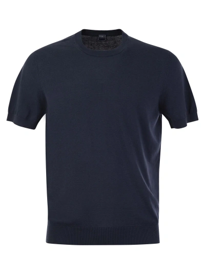 Fedeli Cotton T-shirt In Blue