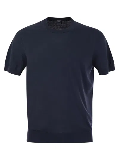 Fedeli Cotton T-shirt T-shirt In Blu