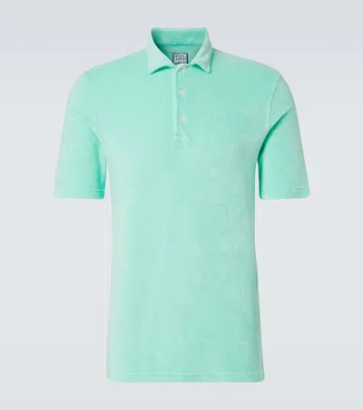 Fedeli Cotton Terry Polo Shirt In Green