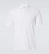 Fedeli Cotton Terry Polo Shirt In White