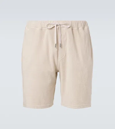 Fedeli Cotton Terry Shorts In Sand