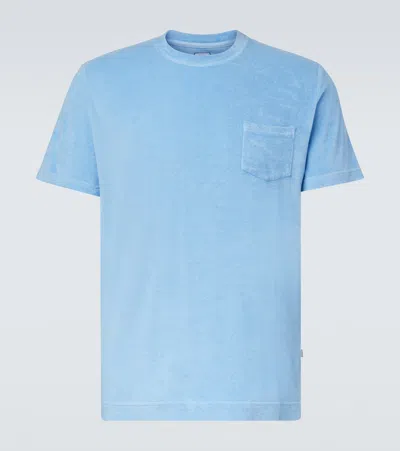 Fedeli Cotton Terry T-shirt In Blue