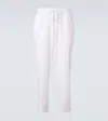 Fedeli Cotton-blend Straight Pants In White