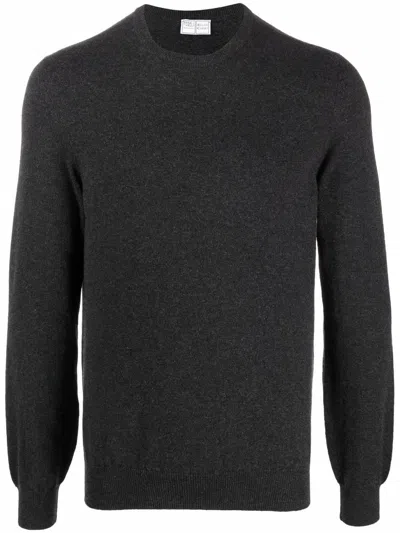 Fedeli Crew-neck Cashmere Jumper In Grau