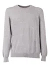 Fedeli Crew-neck Cashmere Sweater In White