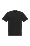 Fedeli Black Cotton Sweater In Black