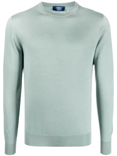 Fedeli Crew Neck Jumper In Grün