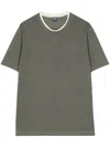 Fedeli Crew-neck Knitted Top In Green