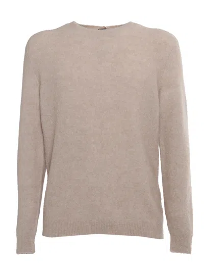 Fedeli Crew-neck L/s Knitted Sweater Man In Gold