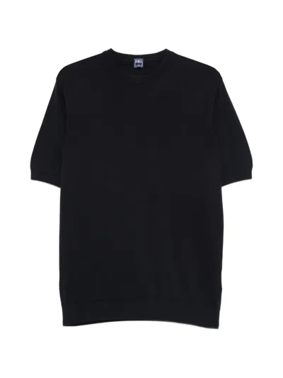 Fedeli Crew Neck Short-sleeve T-shirt In Black