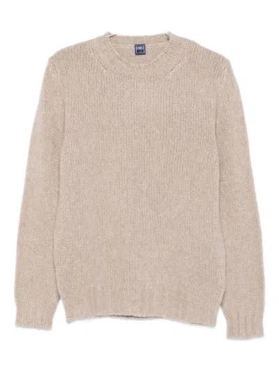 Fedeli Crew-neck Sweater In Brown