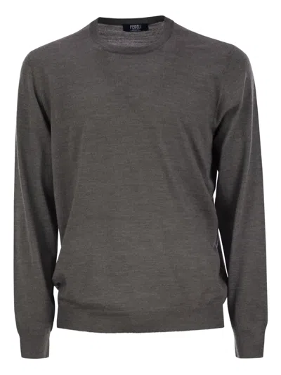 Fedeli Crew-neck Sweater In Gray