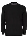 Fedeli Crew-neck Sweater In Virgin Wool In Black
