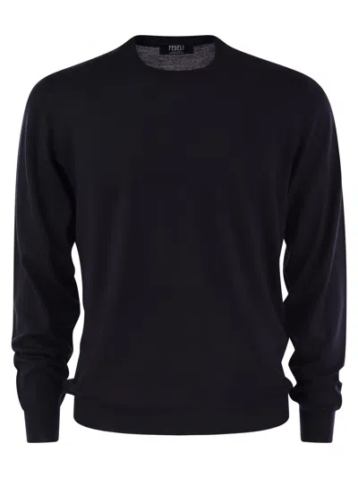 FEDELI CREW-NECK SWEATER IN VIRGIN WOOL