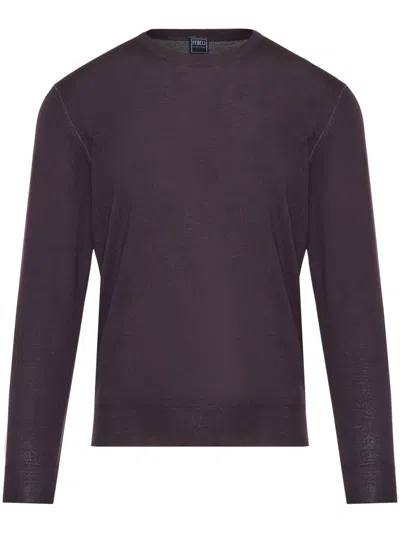 Fedeli Crew-neck Sweater In Purple