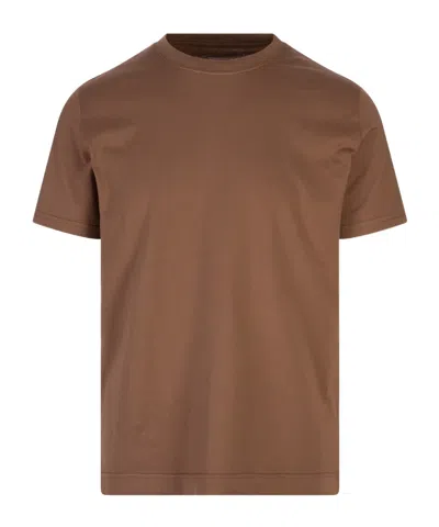 Fedeli Crew Neck T-shirt In Brown