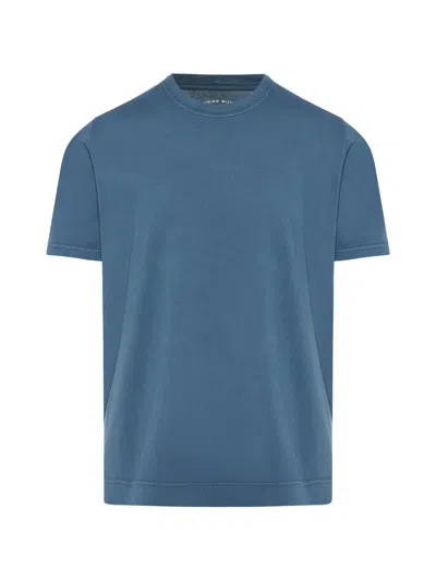 Fedeli Crew-neck T-shirt In Blue