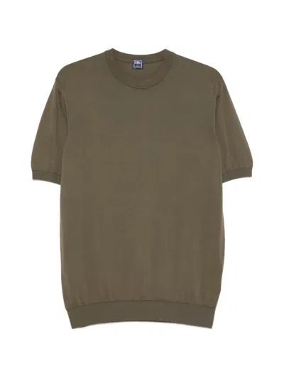 Fedeli Crew-neck T-shirt In Green
