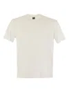 Fedeli Garment-dyed Linen And Elastane T-shirt In White
