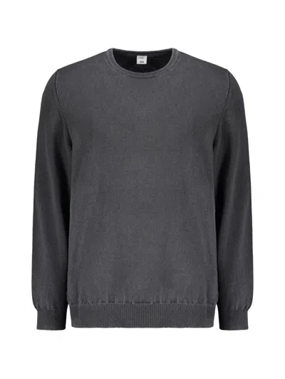 Fedeli Crew-neck Cashmere Sweater In Black