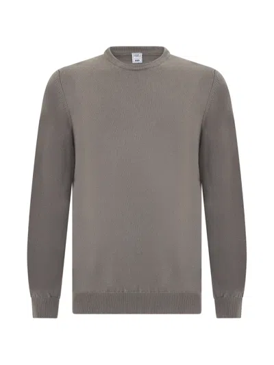 Fedeli Crew-neck Cashmere Sweater In Gray