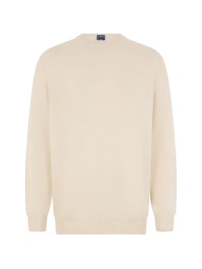 Fedeli Crew-neck Cashmere Sweater In Neutral