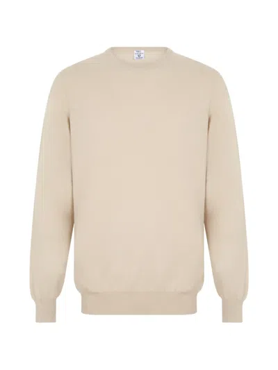 Fedeli Crew-neck Cashmere Sweater In Neutral