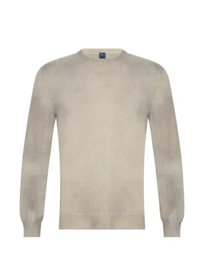 Fedeli Crew-neck Cashmere Sweater In Neutral