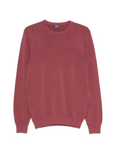 Fedeli Crew-neck Knitted Sweater In Red