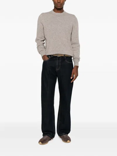 Fedeli Crew-neck Long-sleeve Sweater In Neutral
