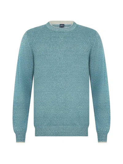 Fedeli Crew-neck Long-sleeve Sweater In Green