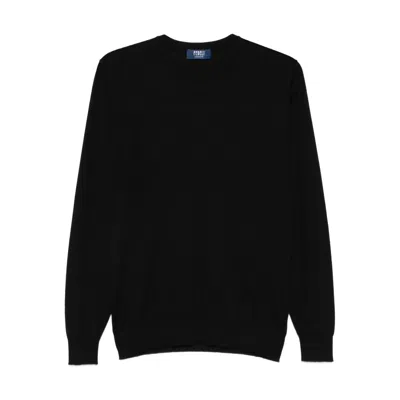 Fedeli Fine-knit Virgin-wool Jumper In Black