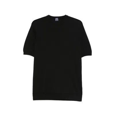 Fedeli Crew Neck Short-sleeve T-shirt In Black