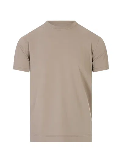 Fedeli Crew-neck Short-sleeve T-shirt In Brown