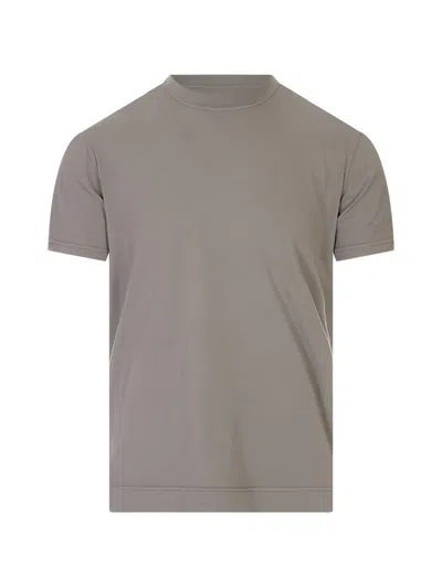 Fedeli Crew-neck Short-sleeve T-shirt In Gray