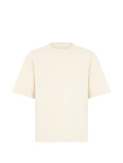 Fedeli Crew-neck Short-sleeve T-shirt In Neutral