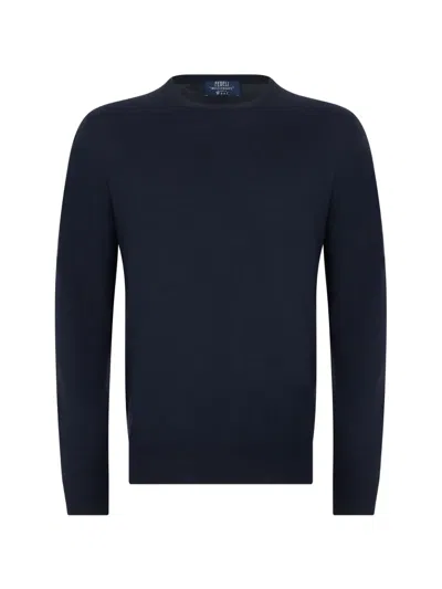 Fedeli Crew-neck Sweater In Blue