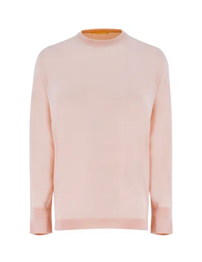 Fedeli Crewneck Sweater In Cashmere And Silk Blend In Purple